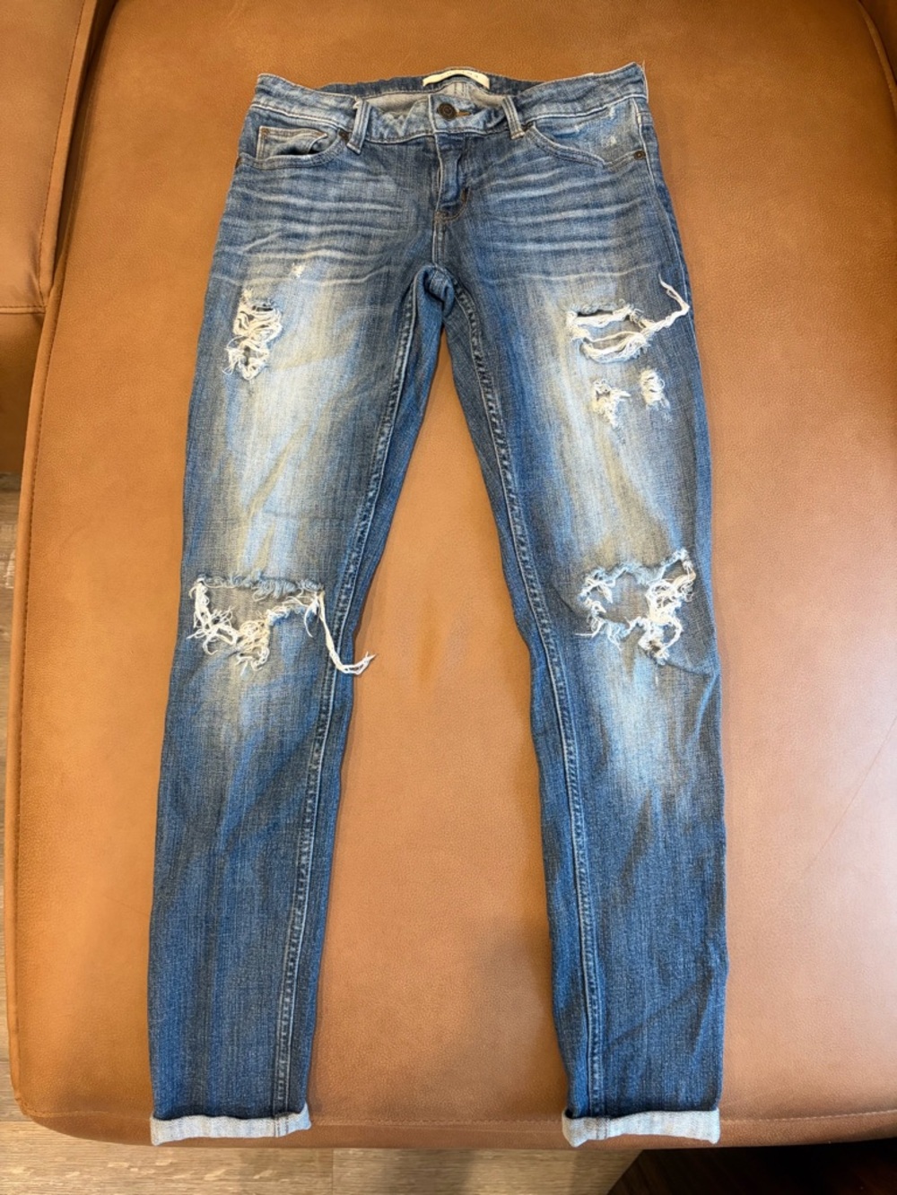 eunina Distressed Light Blue Skinny Jeans